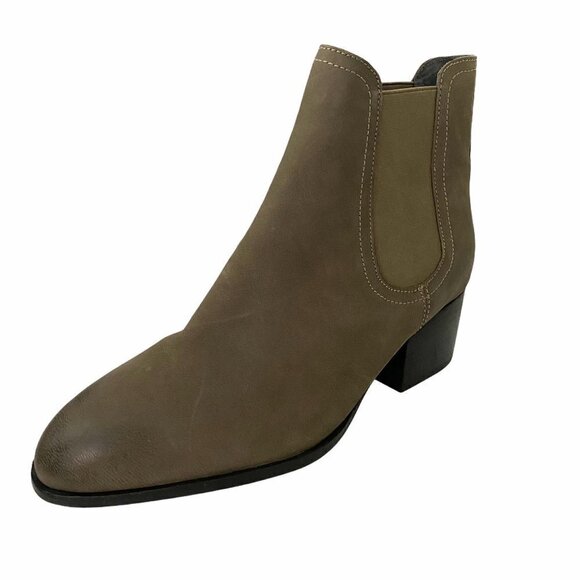 Seychelles Women's In A Trance Gray Leather Stacked Heel Ankle Booties Size 9 - Picture 9 of 9